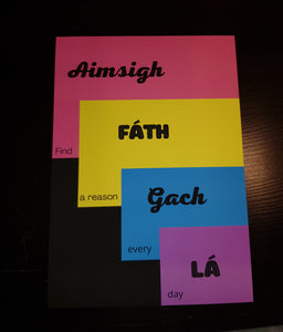 Gaeilge Print: Aimsigh fáth gach lá print.