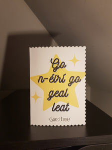 Gaeilge card: Good luck!