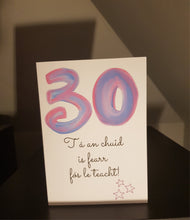 Load image into Gallery viewer, Gaeilge Card: 30th Birthday Card.