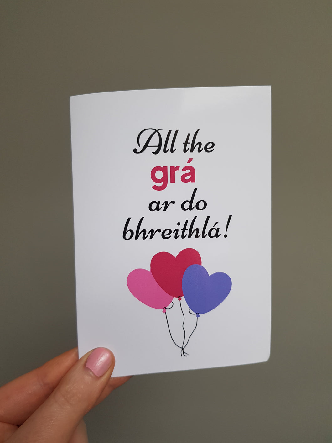 Gaeilge Card: All the grá ar do bhreithlá!