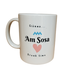 Irish Language Mug: Am Sosa: Break time.