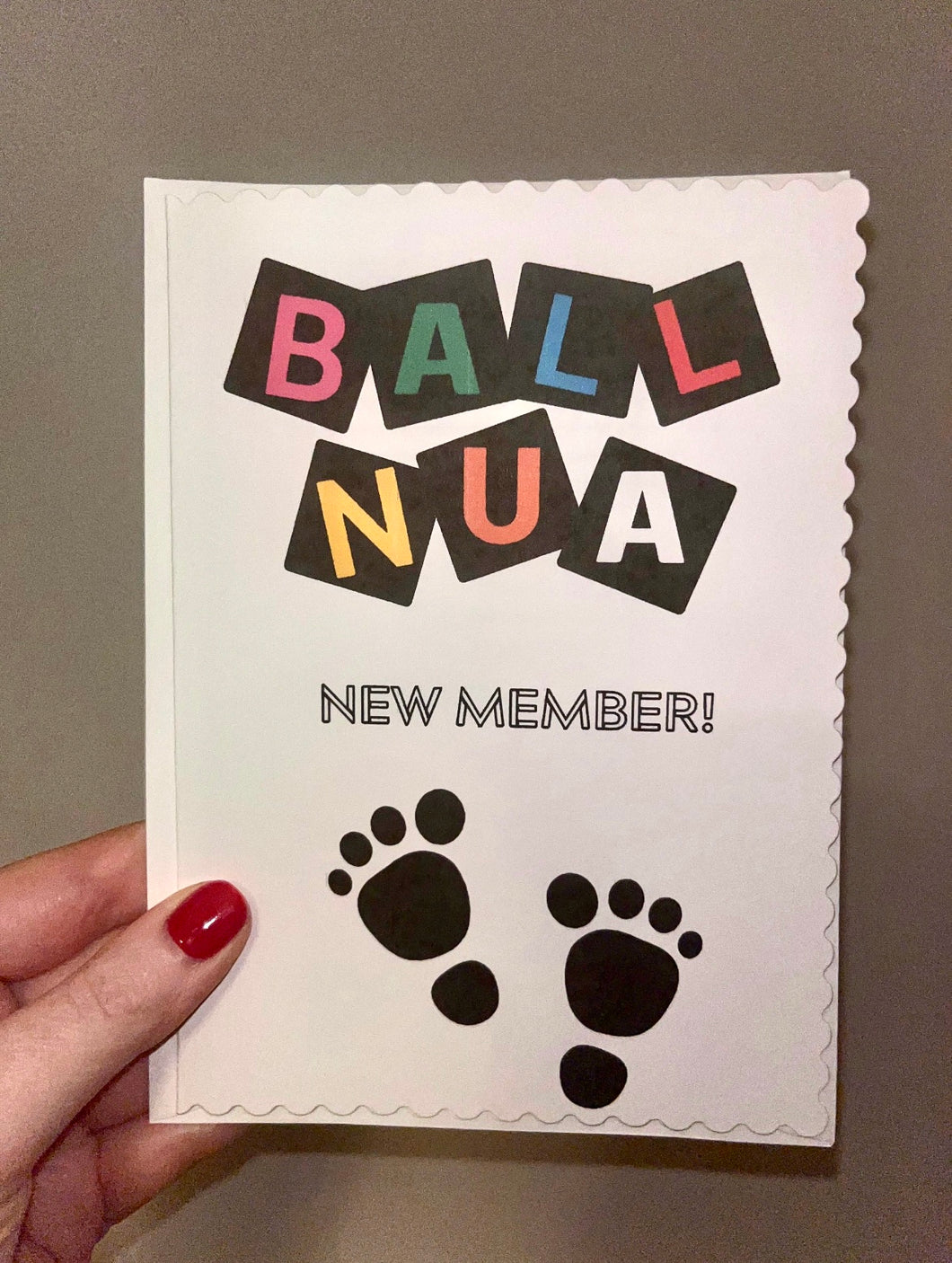 Gaeilge card: New Member