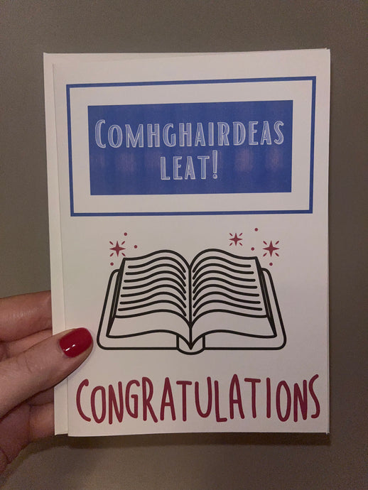 Gaeilge card: Congrats